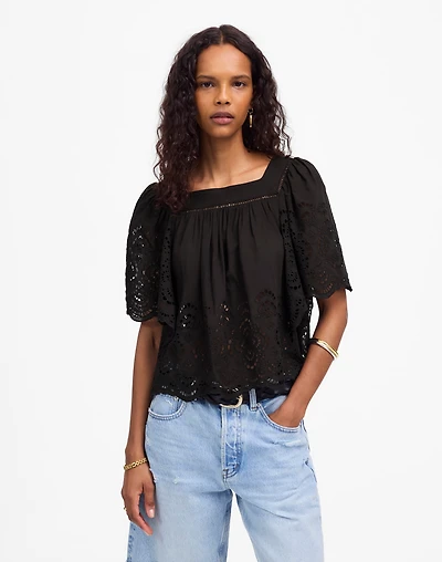 Flutter-Sleeve Top | Madewell