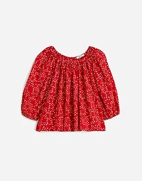 Shirred Puff-Sleeve Top Dot | Madewell