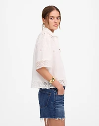 Embroidered Lace Button-Up Shirt | Madewell