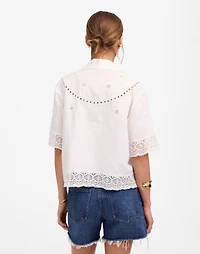 Embroidered Lace Button-Up Shirt | Madewell