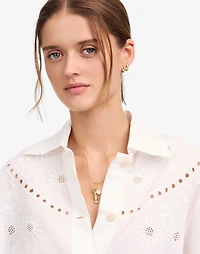 Embroidered Lace Button-Up Shirt | Madewell