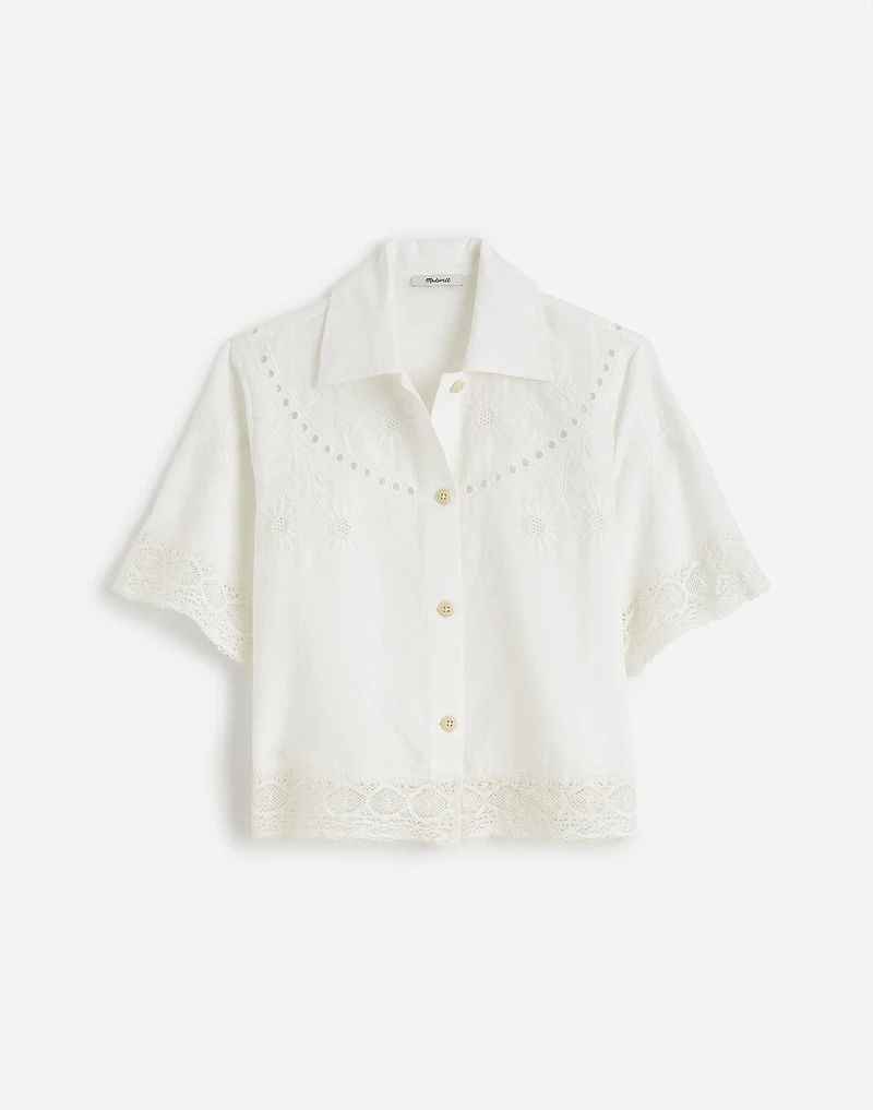Embroidered Lace Button-Up Shirt | Madewell