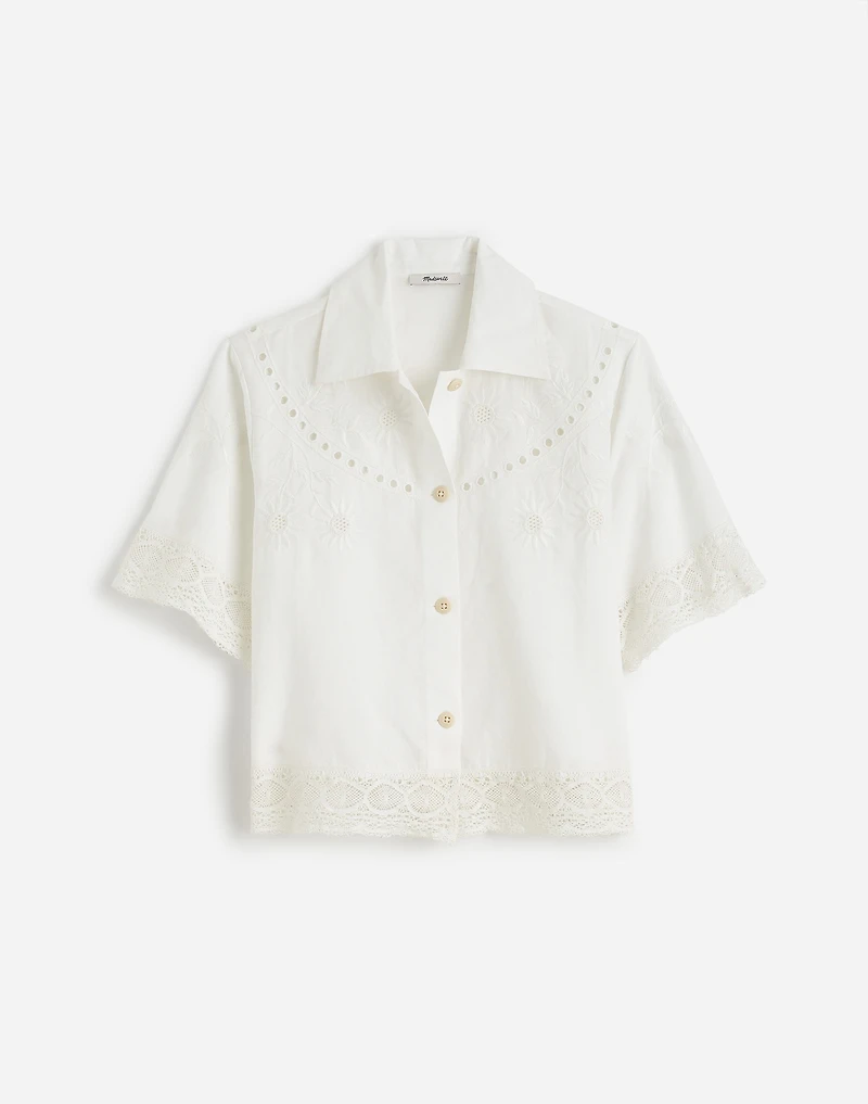 Embroidered Lace Button-Up Shirt | Madewell