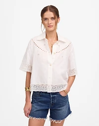 Embroidered Lace Button-Up Shirt | Madewell