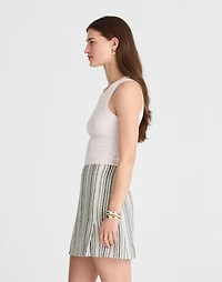Single-Pleat Linen Mini Skirt | Madewell
