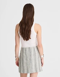 Single-Pleat Linen Mini Skirt | Madewell