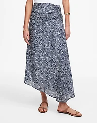 Ruched Asymmetric Midi Skirt | Madewell