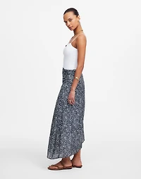 Ruched Asymmetric Midi Skirt | Madewell