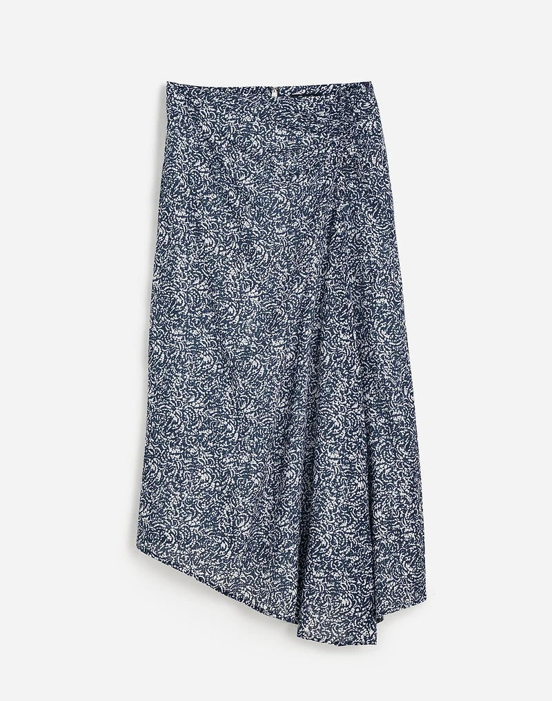 Ruched Asymmetric Midi Skirt | Madewell