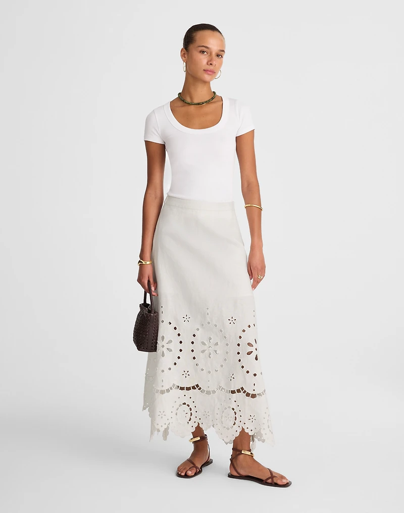 Eyelet-Embroidered Maxi Skirt | Madewell