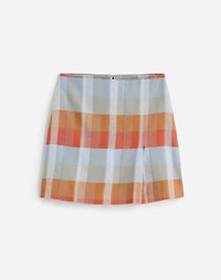 Single-Pleat Linen Mini Skirt | Madewell