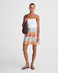 Single-Pleat Linen Mini Skirt | Madewell