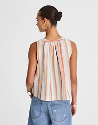 Button-Front Tank Linen-Cotton | Madewell