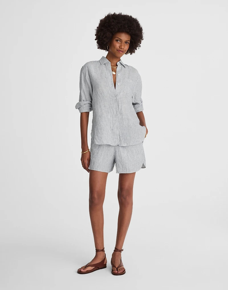 Striped Button-Up Shirt 100% Linen | Madewell