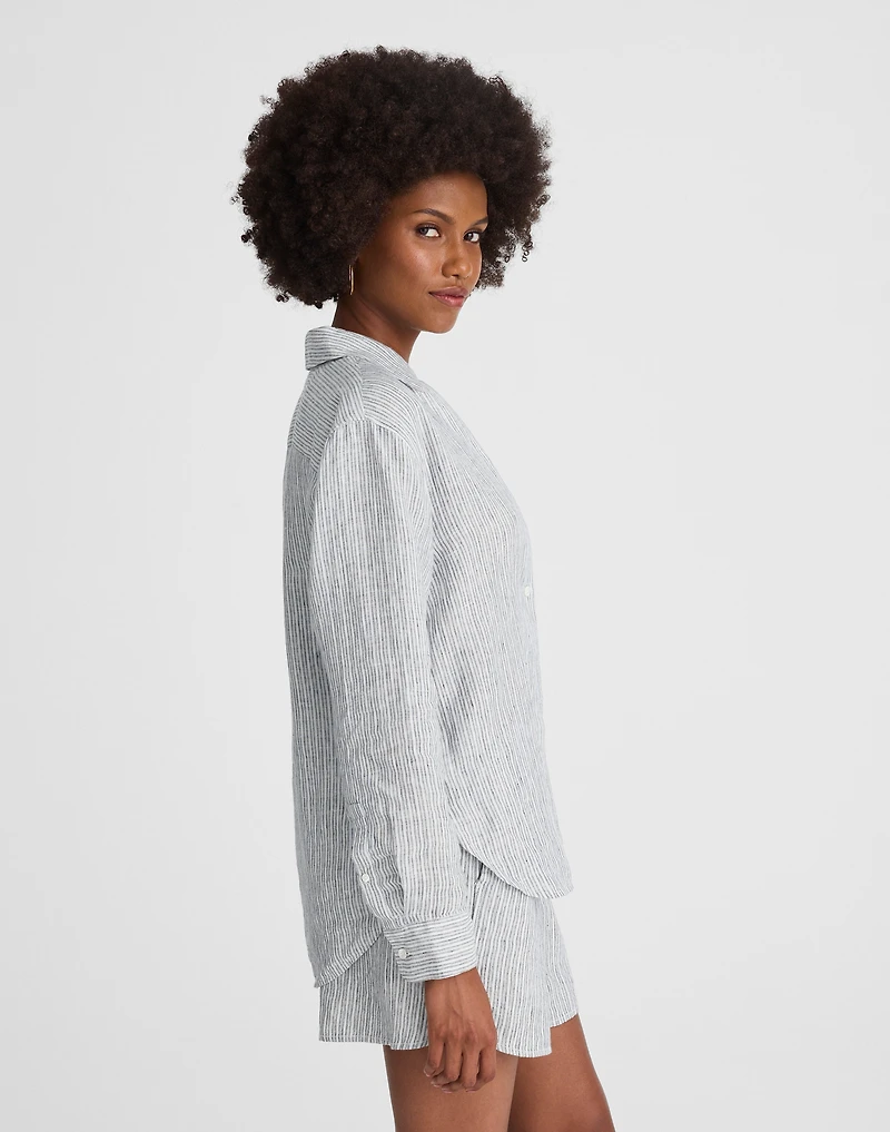 Striped Button-Up Shirt 100% Linen | Madewell