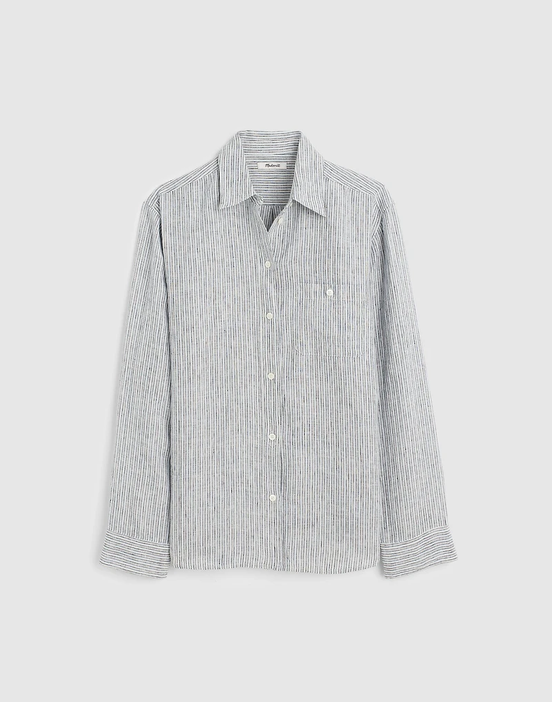 Striped Button-Up Shirt 100% Linen | Madewell