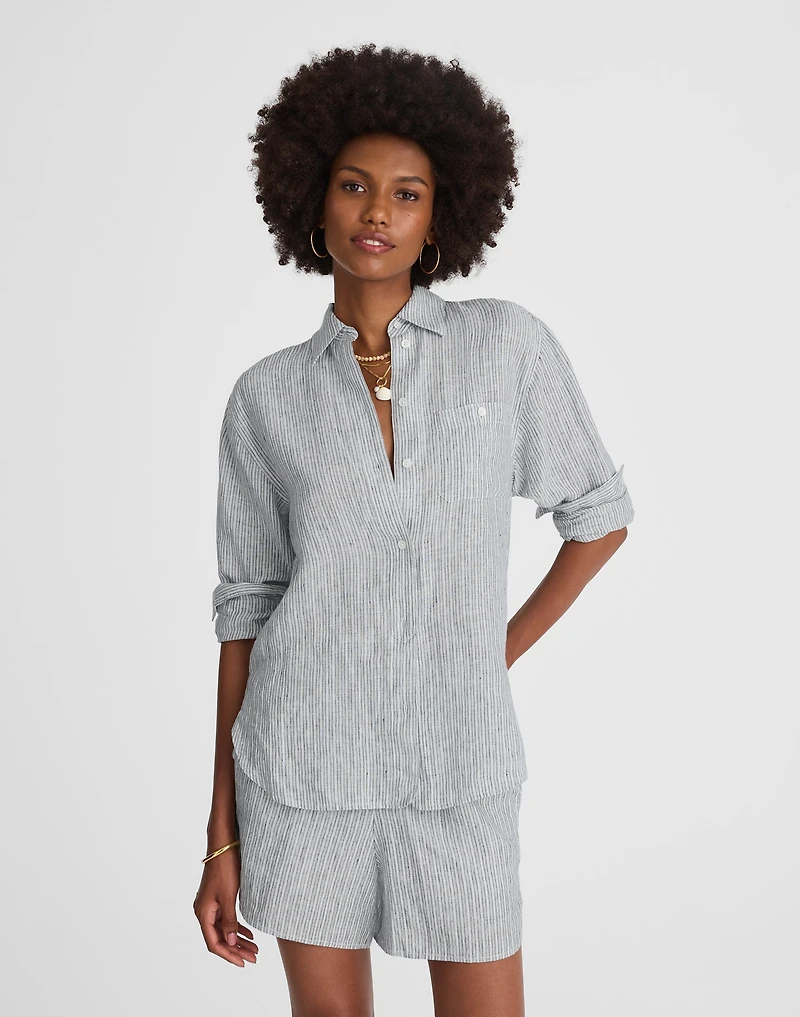 Striped Button-Up Shirt 100% Linen | Madewell