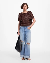 Flutter-Sleeve Top | Madewell