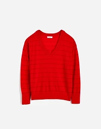 Cashmere U-Neck Pullover Stripe | Madewell