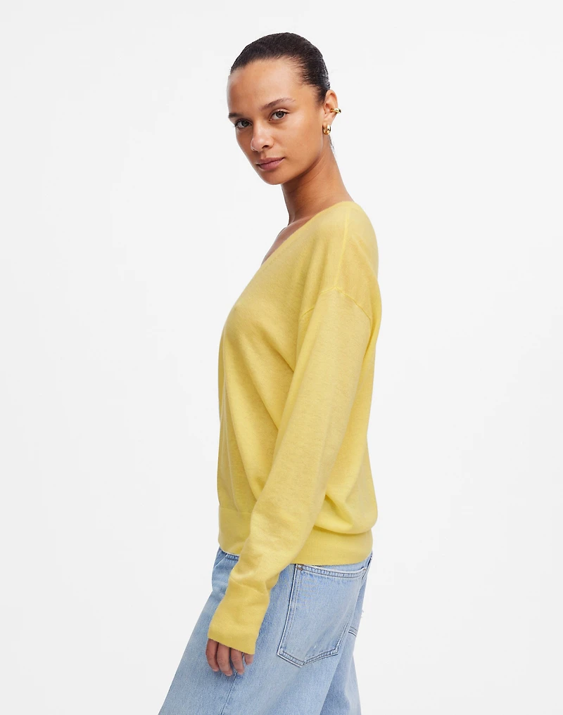 Cashmere U-Neck Pullover | Madewell