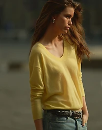 Cashmere U-Neck Pullover | Madewell