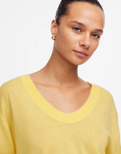 Cashmere U-Neck Pullover | Madewell