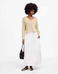 Linen V-Neck Sweater | Madewell