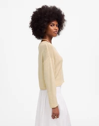 Linen V-Neck Sweater | Madewell