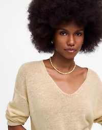Linen V-Neck Sweater | Madewell