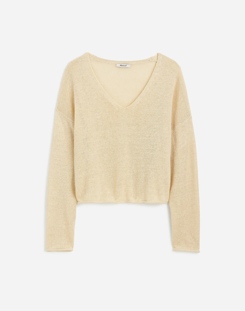 Linen V-Neck Sweater | Madewell