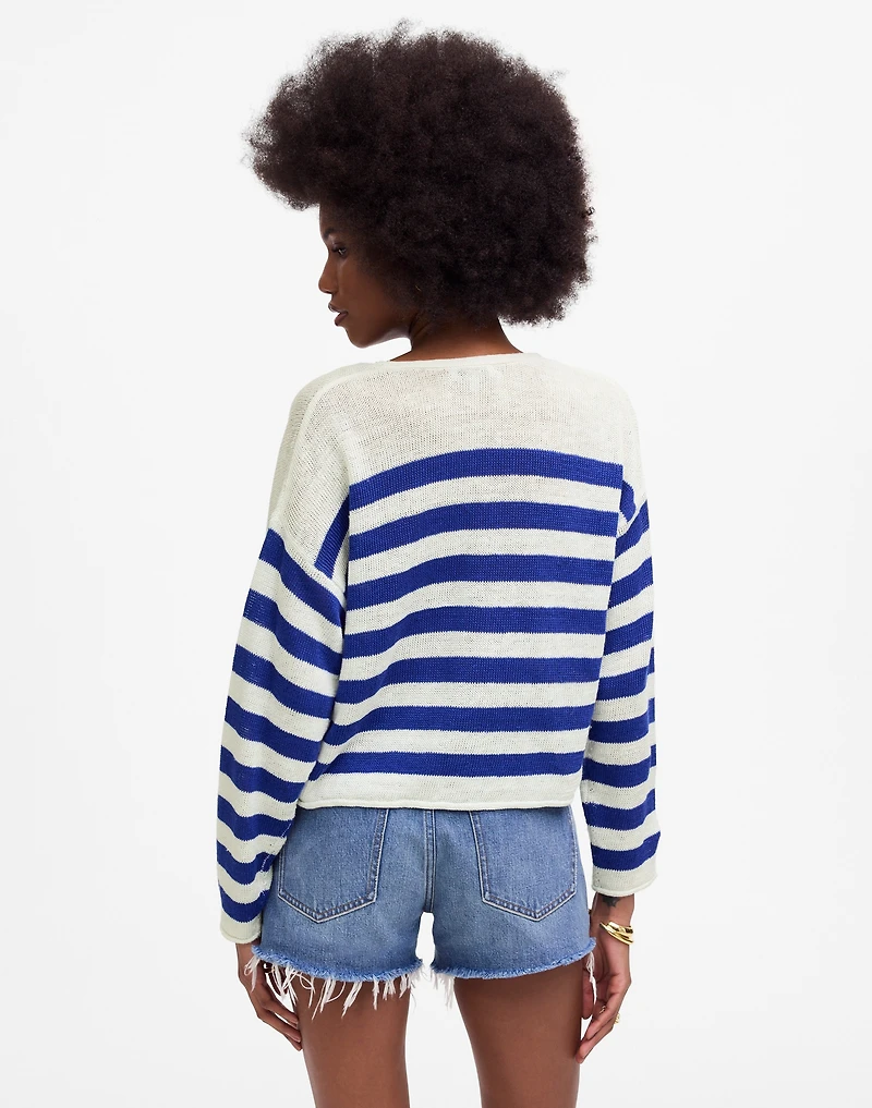 Linen V-Neck Sweater | Madewell