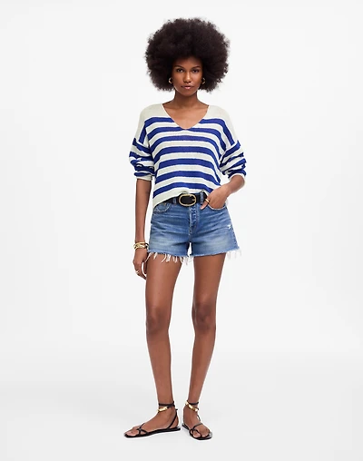 Linen V-Neck Sweater | Madewell