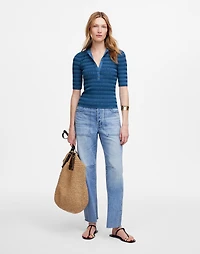 Henley Sweater Tee Stripe | Madewell