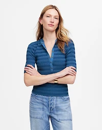 Henley Sweater Tee Stripe | Madewell