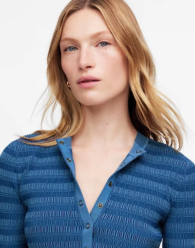Henley Sweater Tee Stripe | Madewell