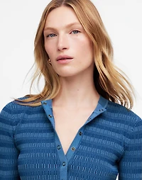 Henley Sweater Tee Stripe | Madewell