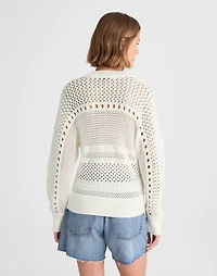 Open-Stitch Cotton Pullover Sweater | Madewell