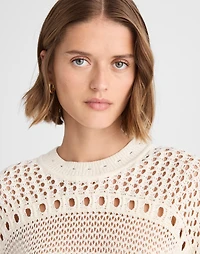 Open-Stitch Cotton Pullover Sweater | Madewell