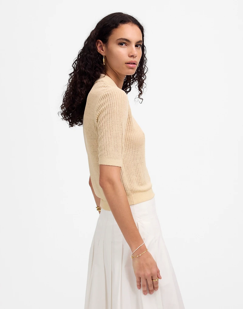 Short-Sleeve Polo Sweater Tee | Madewell