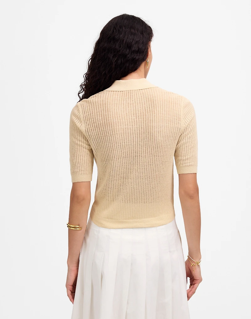 Short-Sleeve Polo Sweater Tee | Madewell
