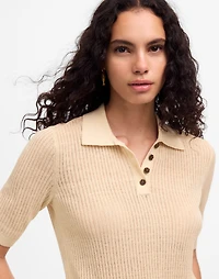 Short-Sleeve Polo Sweater Tee | Madewell