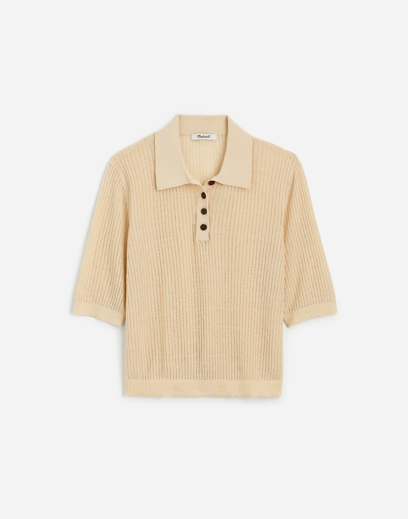 Short-Sleeve Polo Sweater Tee | Madewell