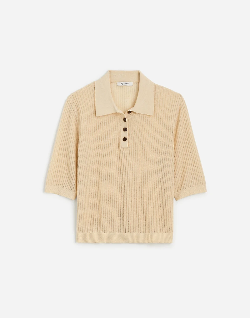 Short-Sleeve Polo Sweater Tee | Madewell