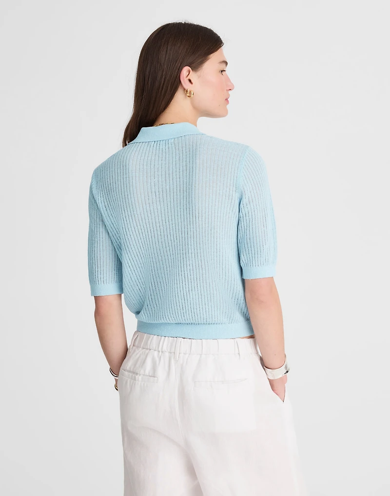 Short-Sleeve Polo Sweater Tee | Madewell