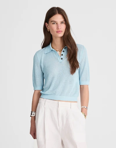 Short-Sleeve Polo Sweater Tee | Madewell