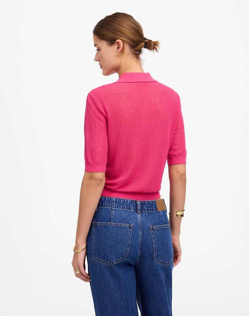 Short-Sleeve Polo Sweater Tee | Madewell