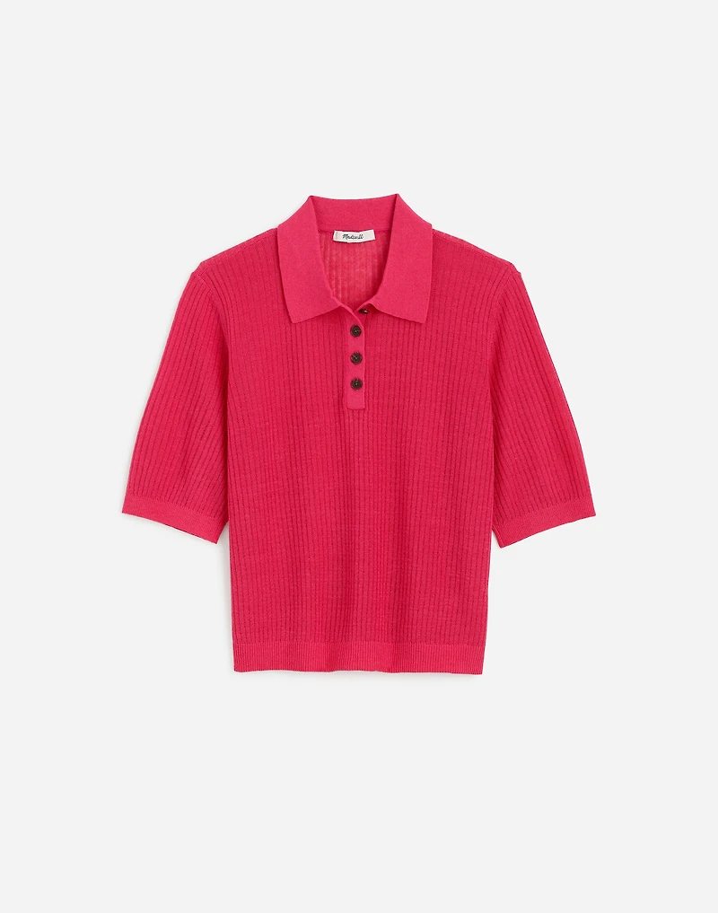 Short-Sleeve Polo Sweater Tee | Madewell