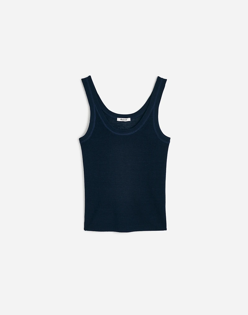 Linen-Blend Scoopneck Sweater Tank | Madewell