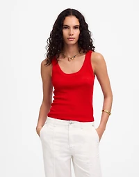 Linen-Blend Scoopneck Sweater Tank | Madewell