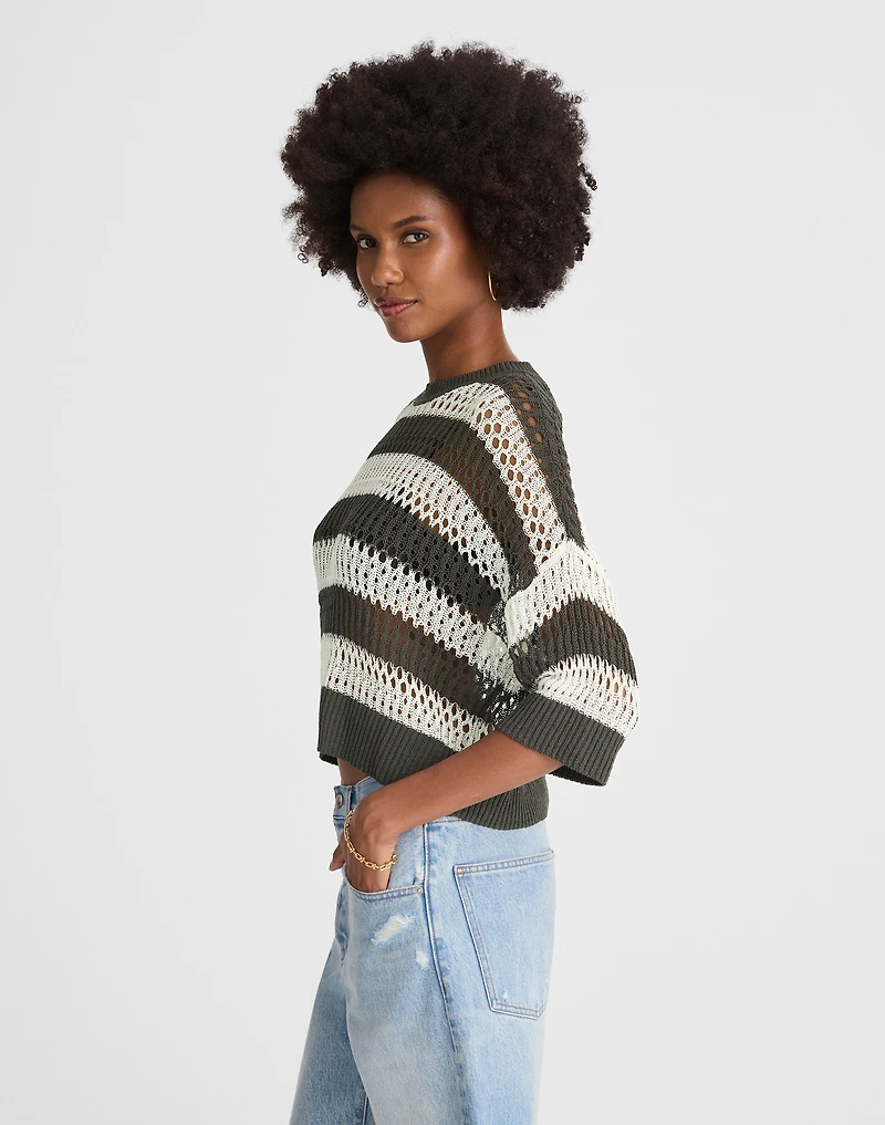 Relaxed Open-Stitch Sweater Tee | Madewell
